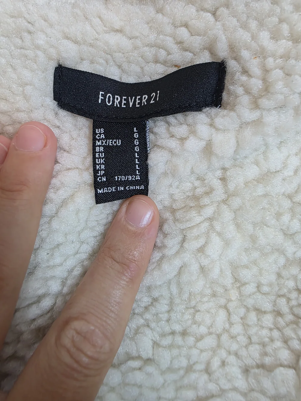 Forever 21 Sherpa Lined Corduroy Trucker Jacket Brown Cropped Button Front Women